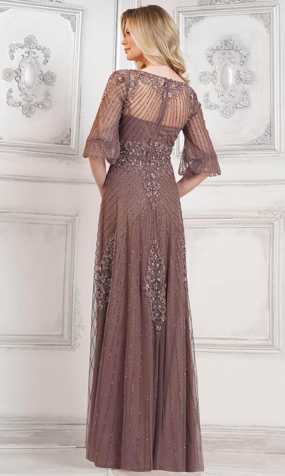 balloon sleeve party dress Modest Evening Dress