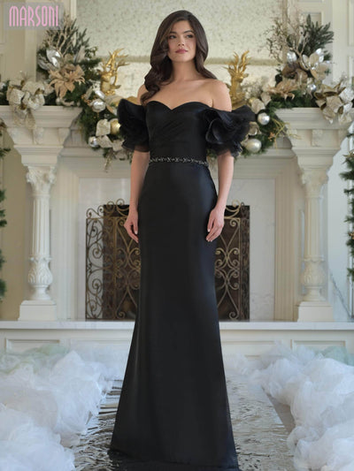 Marsoni by Colors MV1353 - Beaded Waist Sheath Gown Mother of the Bride Dresses