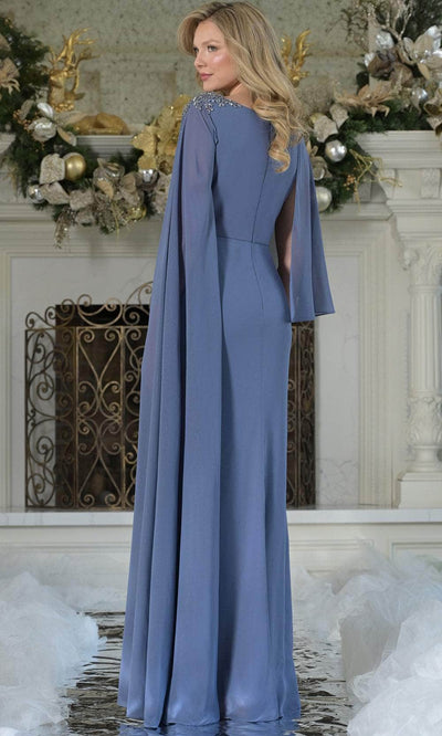 Marsoni by Colors MV1362 - Draped Long Cape Sleeve Gown Mother of the Bride Dresses