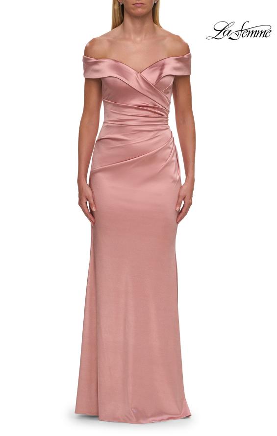 La Femme 31621 - Satin Mermaid Evening Dress
