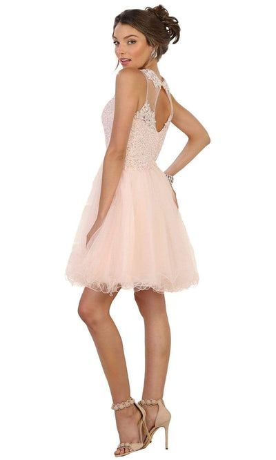 May Queen - Embellished Jewel A-line Homecoming Dress Special Occasion Dress