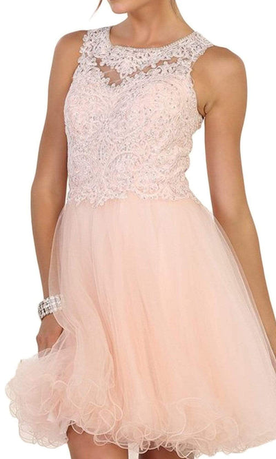 May Queen - Embellished Jewel A-line Homecoming Dress Special Occasion Dress