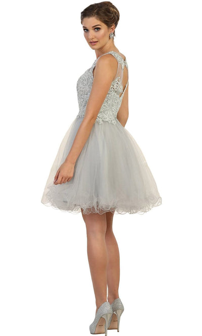 May Queen - Embellished Jewel A-line Homecoming Dress Special Occasion Dress