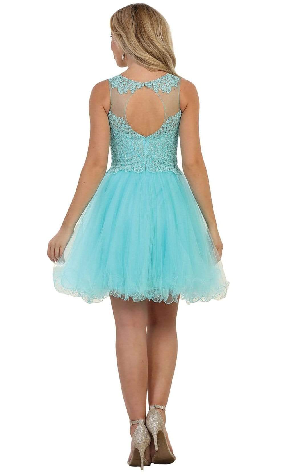 May Queen - Embellished Jewel A-line Homecoming Dress Special Occasion Dress