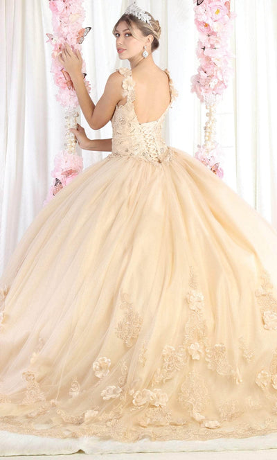 May Queen LK180 - Floral Detailed Quinceanera Ballgown Ball Gowns