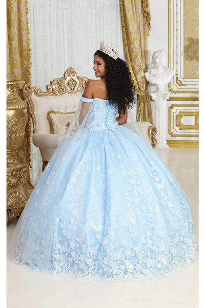 May Queen LK197 - Feather Off Shoulder Ballgown Quinceanera Dresses 