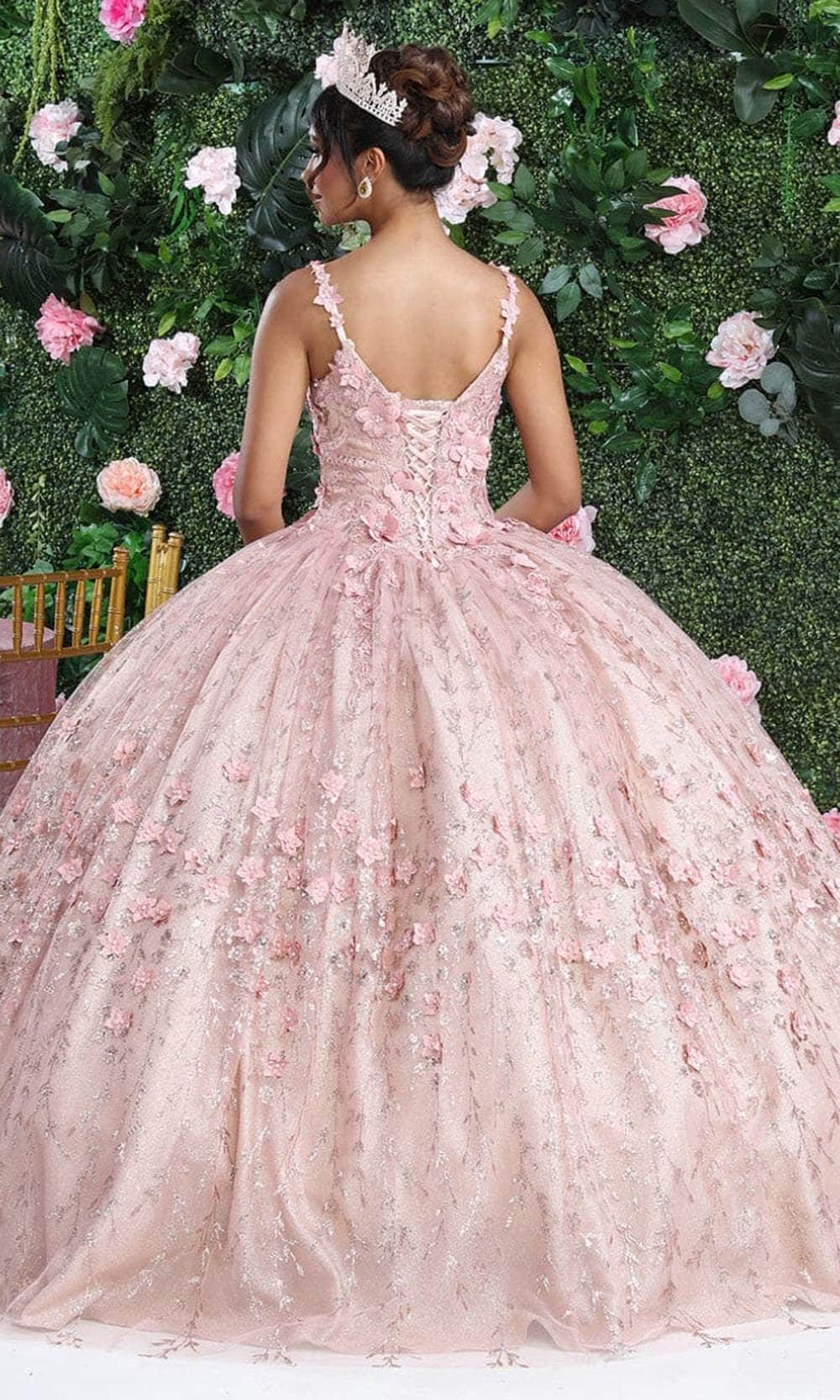 May Queen LK208 - Straight-Across Applique Ballgown Quinceanera Dresses 