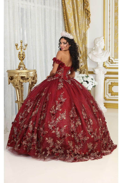 May Queen LK215 - Floral Applique Ballgown Quinceanera Dresses 