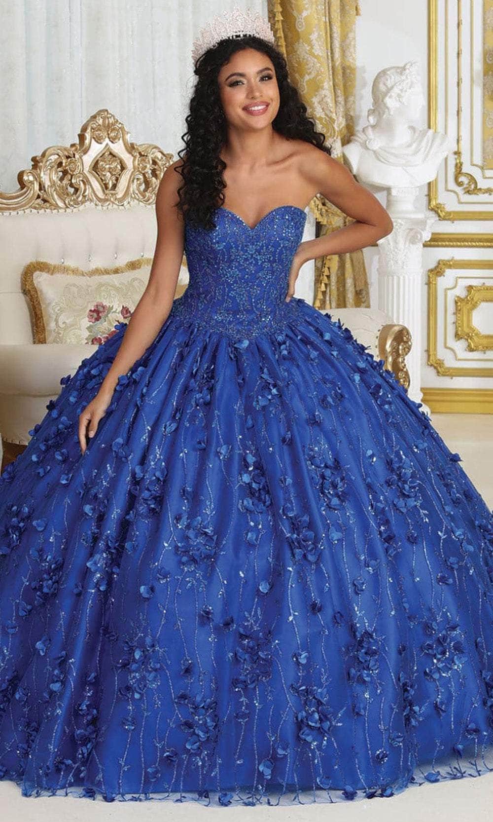 May Queen LK217 - Applique Sweetheart Ballgown Quinceanera Dresses 4 / Royal Blue