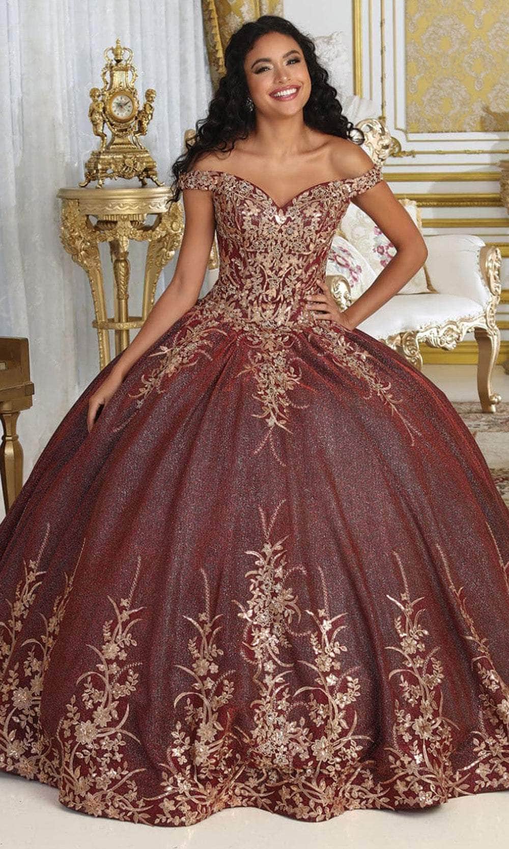 May Queen LK220 - Applique Off Shoulder Ballgown Quinceanera Dresses 