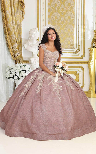 May Queen LK229 - Applique Cap Sleeve Ballgown Quinceanera Dresses 