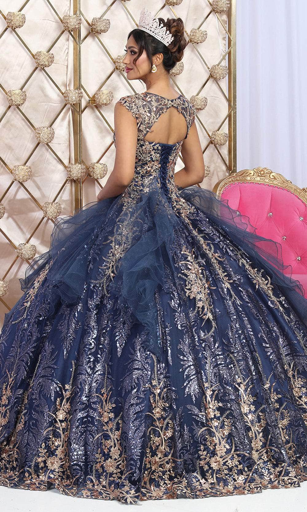 May Queen LK231 - Metallic Embroidered Ballgown Quinceanera Dresses 