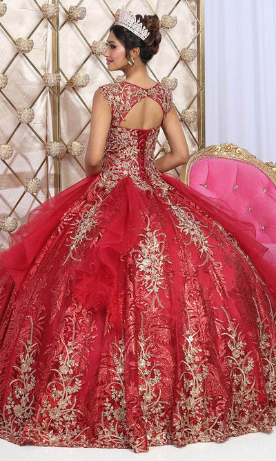May Queen LK231 - Metallic Embroidered Ballgown Quinceanera Dresses 