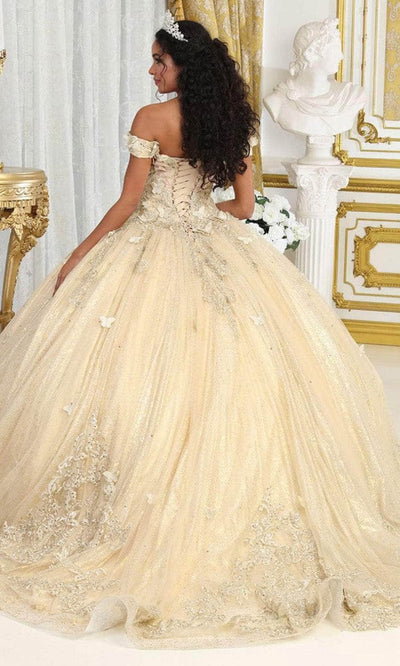 May Queen LK232 - Butterfly Applique Ballgown Quinceanera Dresses 