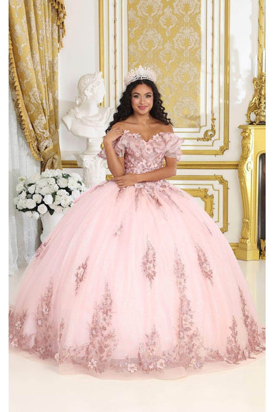 May Queen LK233 - Ruffled Off Shoulder Ballgown Quinceanera Dresses 