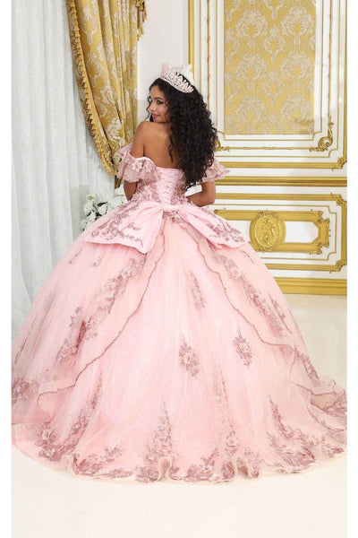 May Queen LK233 - Ruffled Off Shoulder Ballgown Quinceanera Dresses 