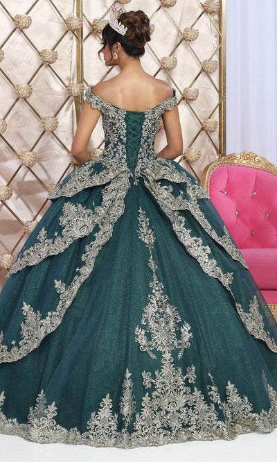 May Queen LK234 - Off Shoulder Tiered Ballgown Quinceanera Dresses 