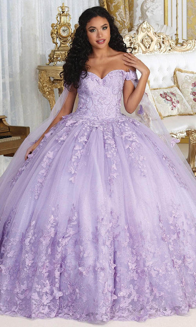 May Queen LK236 - Off Shoulder Ballgown Special Occasion Dresses 4 / Lilac