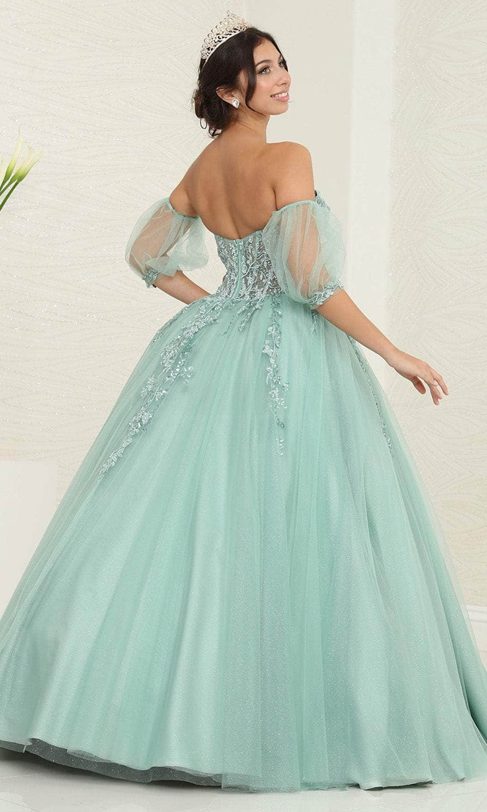 May Queen LK237 - Illusion Corset Ballgown Quinceanera Dresses 