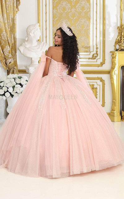 May Queen LK238 - Bow Accent Corset Ballgown Special Occasion Dresses