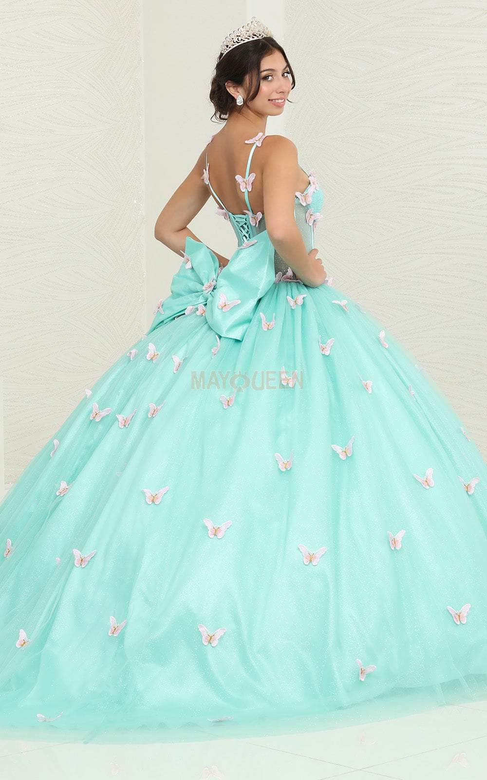 May Queen LK239 - Butterfly Applique Ballgown Special Occasion Dresses