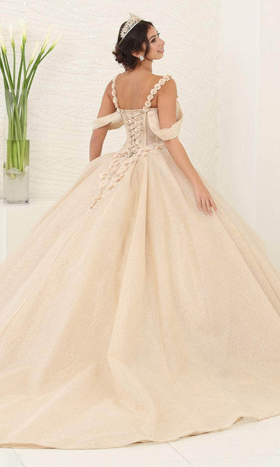 May Queen LK250 - Floral Accented Ballgown Special Occasion Dresses