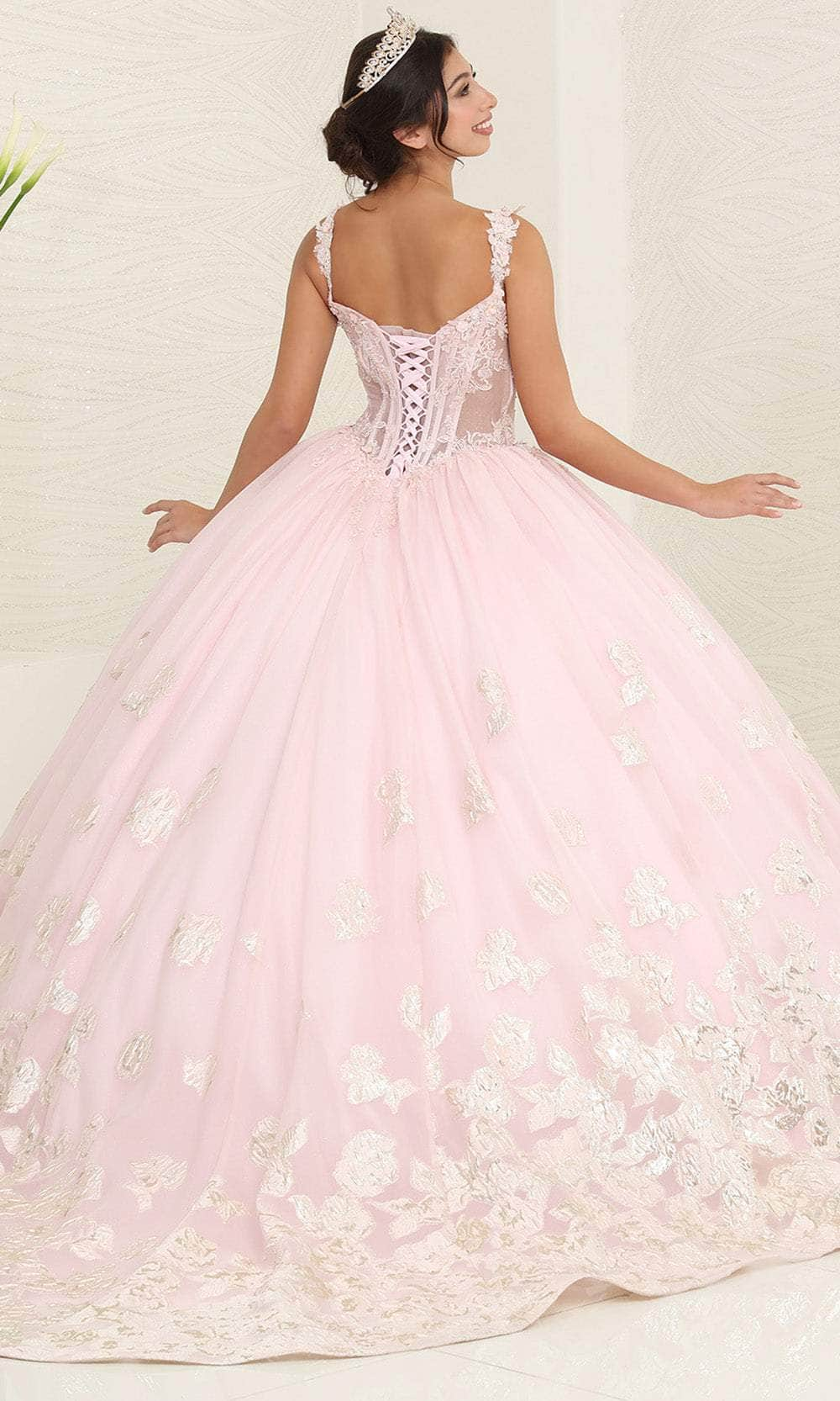 May Queen LK256 - Applique Corset Ballgown Special Occasion Dresses