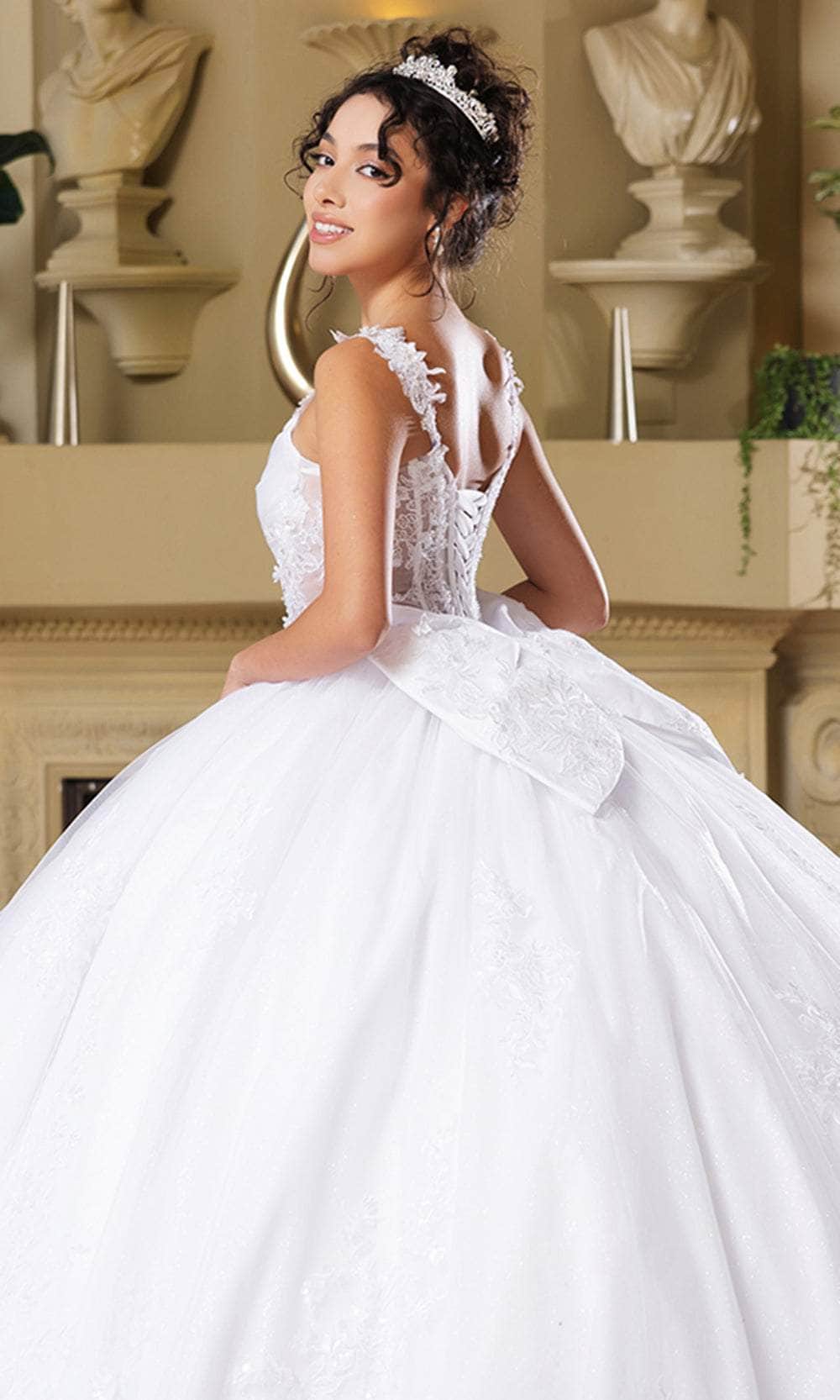 May Queen LK269 - Illusion Lace Ballgown Quinceanera Dresses