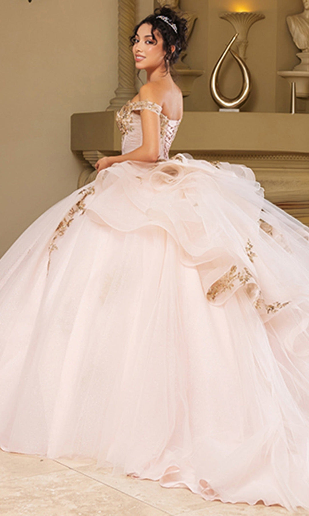 May Queen LK272 Off Shoulder Ball Gown