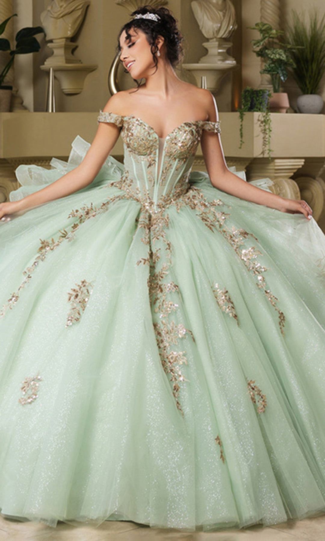 May Queen LK272 Off Shoulder Ball Gown