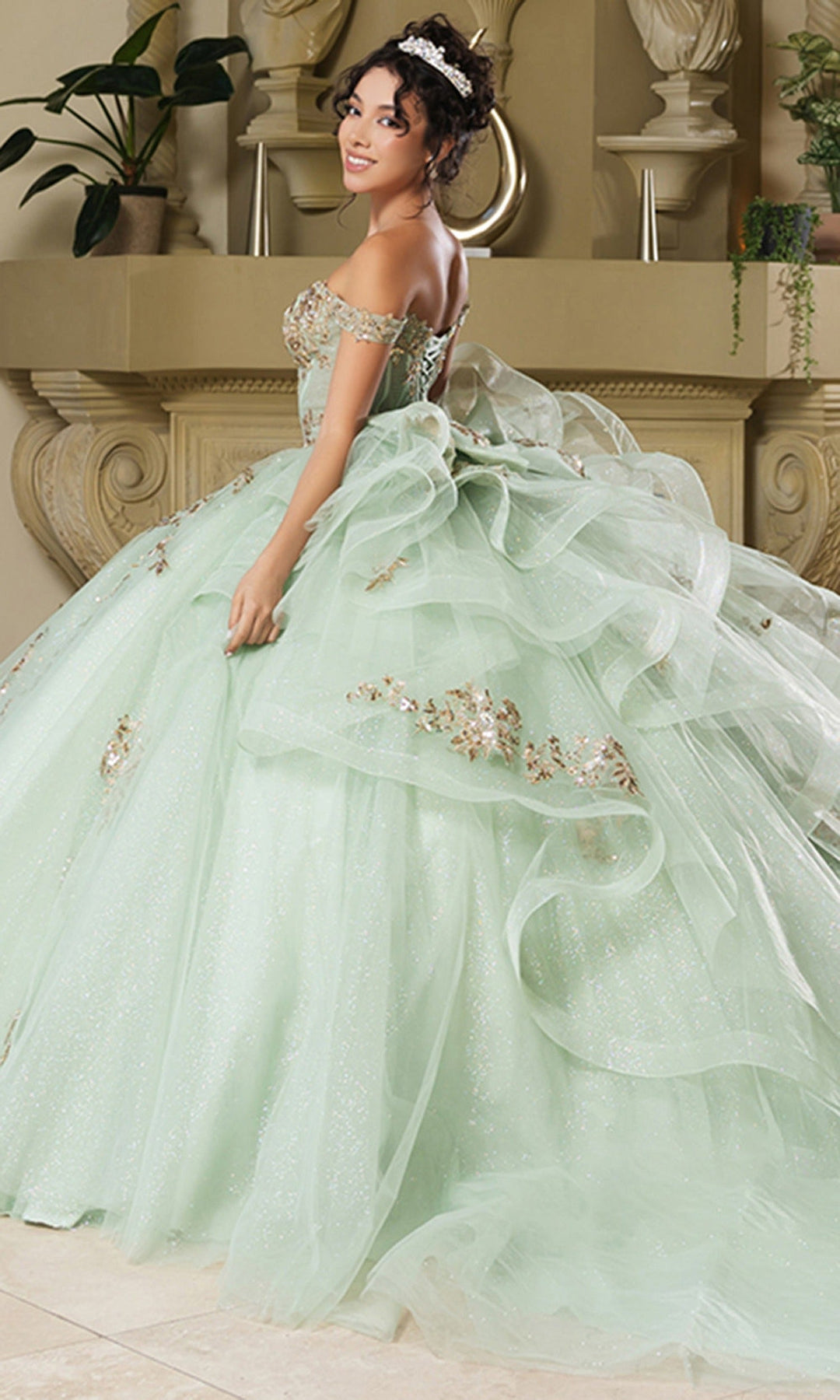 May Queen LK272 Off Shoulder Ball Gown