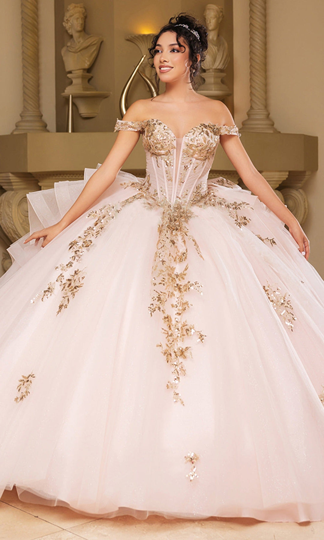May Queen LK272 Off Shoulder Ball Gown