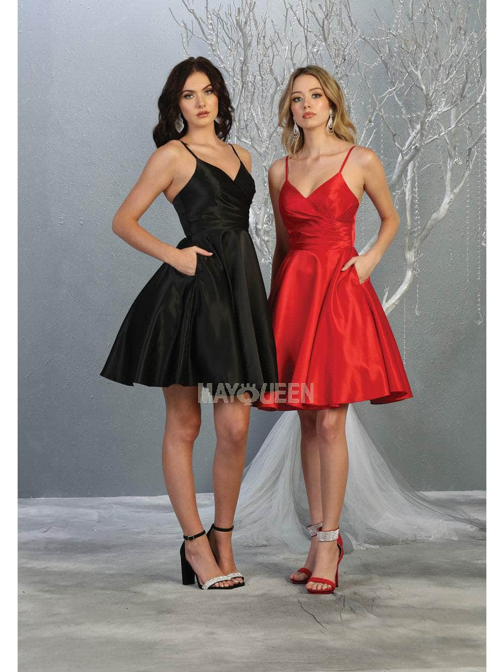 May Queen MQ1654 - V Neck Cocktail Dress