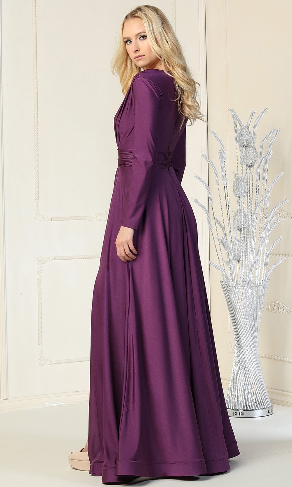 May Queen MQ1835 - Ruched A-Line Evening Dress Mother of the Bride Dresess