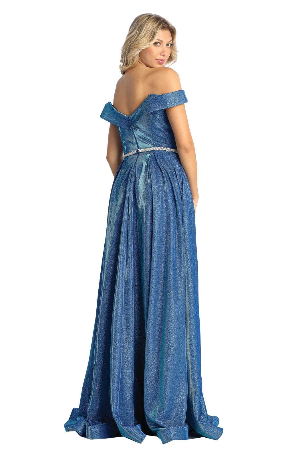 May Queen MQ1876 - Glitter Off Shoulder Prom Dress Prom Dresses