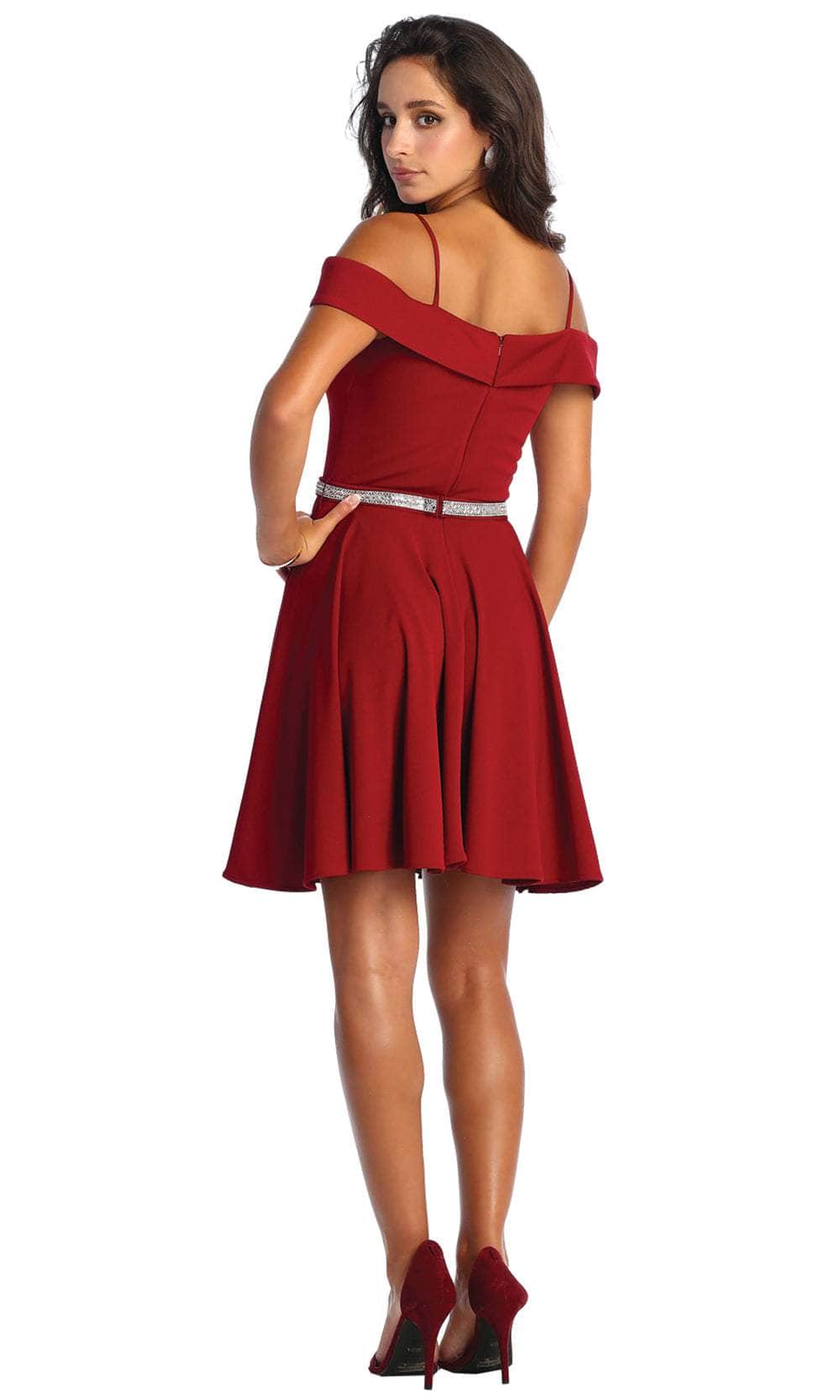May Queen MQ1916 - Cold Shoulder A-Line Cocktail Dress Cocktail Dresses