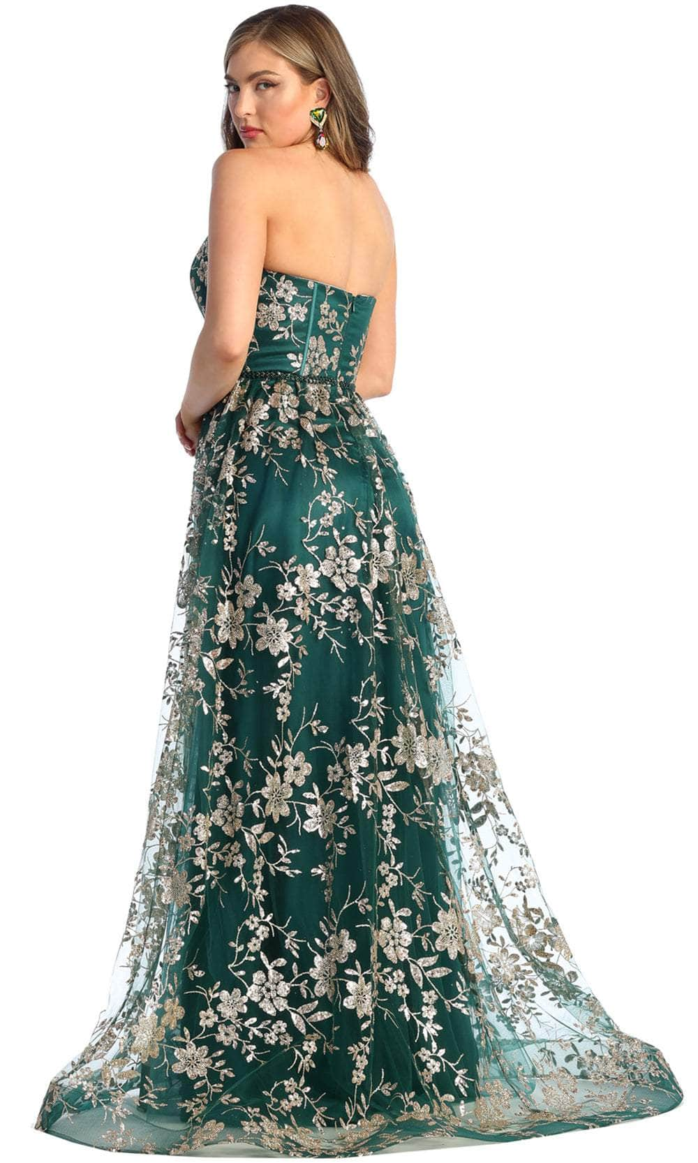 May Queen MQ1920 - Sweetheart Floral A-Line Prom Gown Prom Dresses