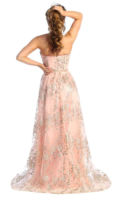 May Queen MQ1920 - Sweetheart Floral A-Line Prom Gown Prom Dresses