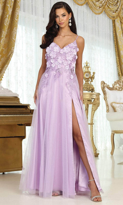 May Queen MQ2016 - Sleeveless Floral Prom Gown Prom Dresses 4 / Lilac
