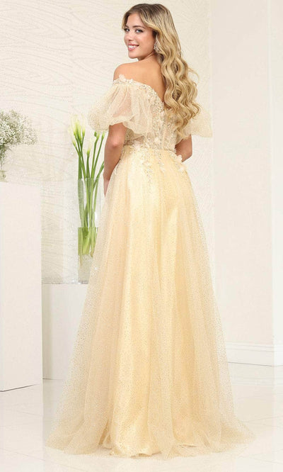 May Queen MQ2033 - Puff Sleeve Off Shoulder Evening Dress Evening Dresses