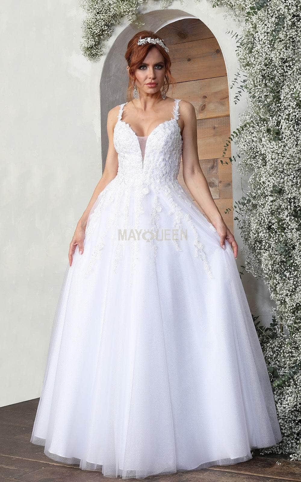 May Queen MQ2051 - Embellished Applique Long Dress Special Occasion Dresses