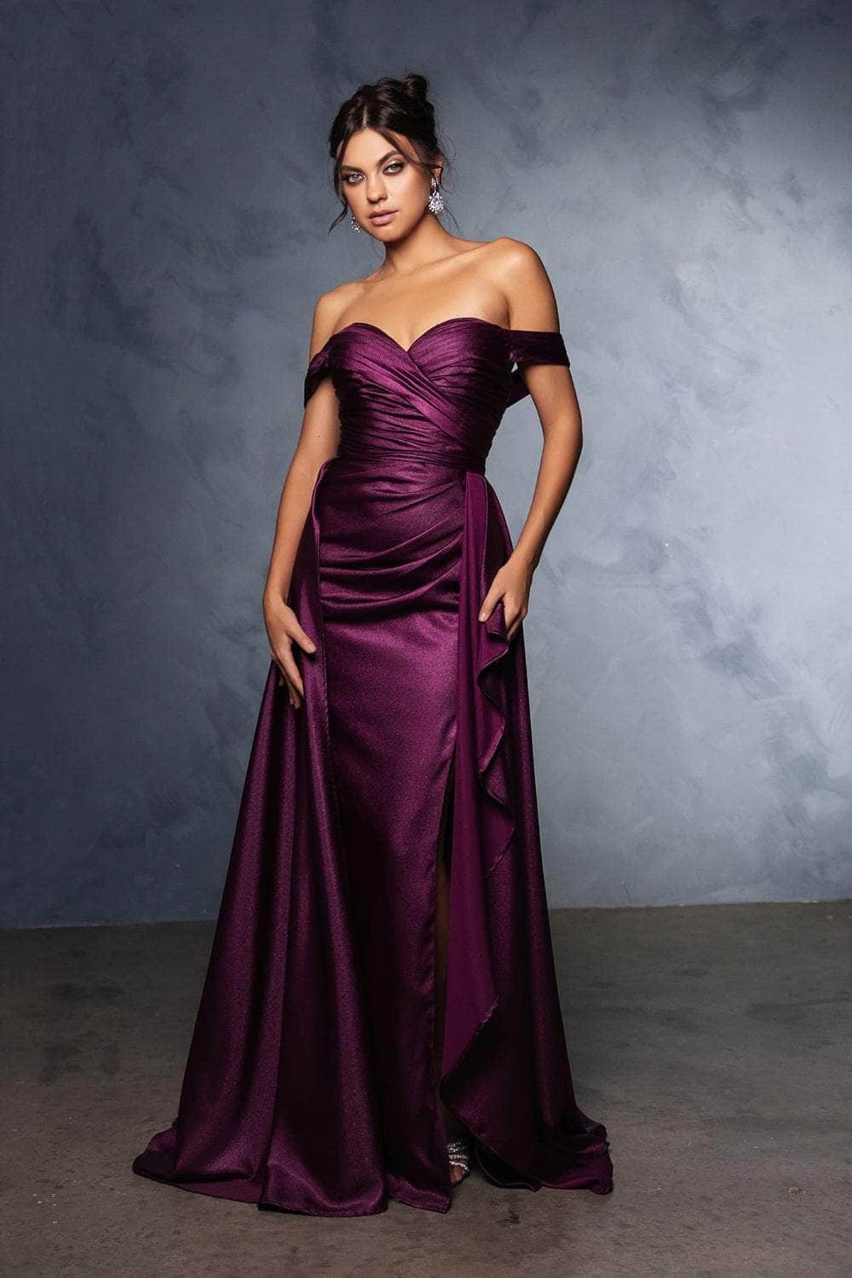 May Queen MQ2056 Off Shoulder  Dress