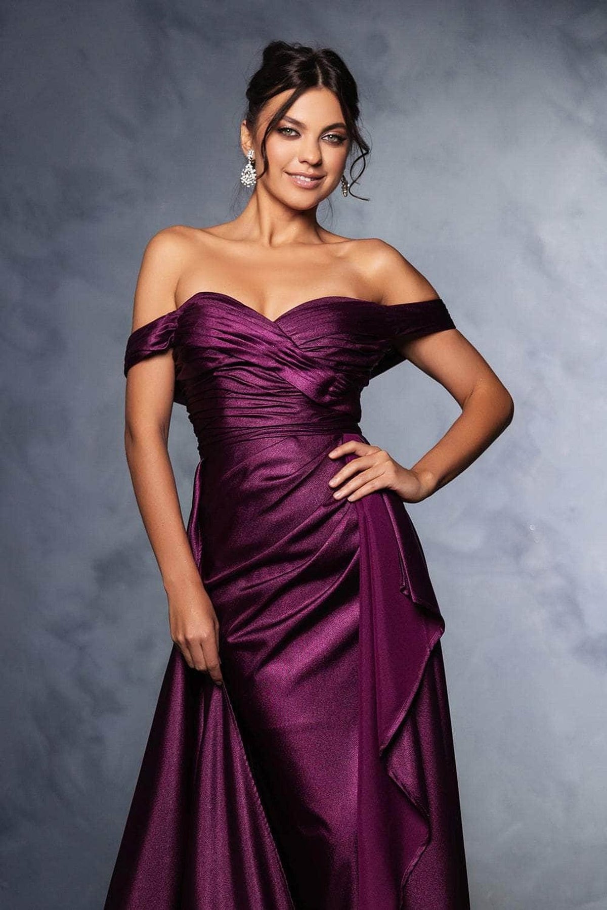 May Queen MQ2056 Off Shoulder  Dress