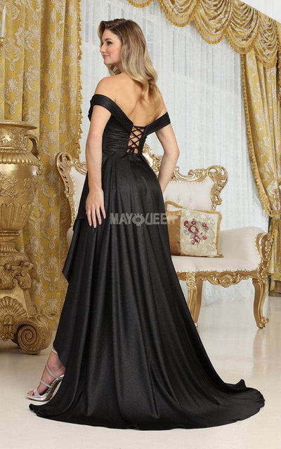 May Queen MQ2056 - Ruched Overskirt Prom Dress Special Occasion Dresses