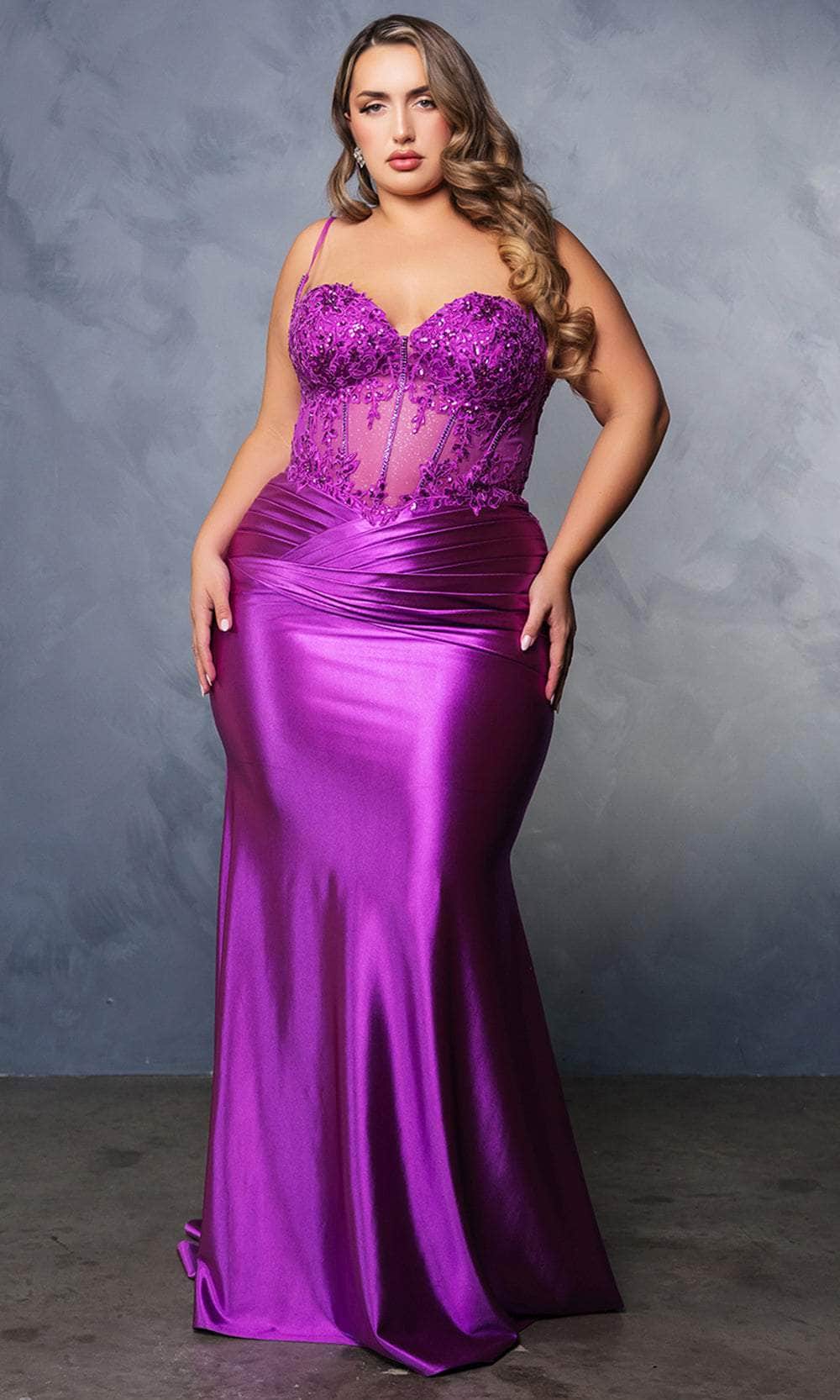 May Queen MQ2139 - Floral Sheath Evening Dress Prom Dresses