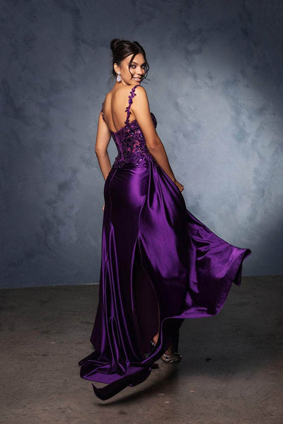 May Queen MQ2145 - Scoop Neck Embellished Sheath Gown Prom Dresses