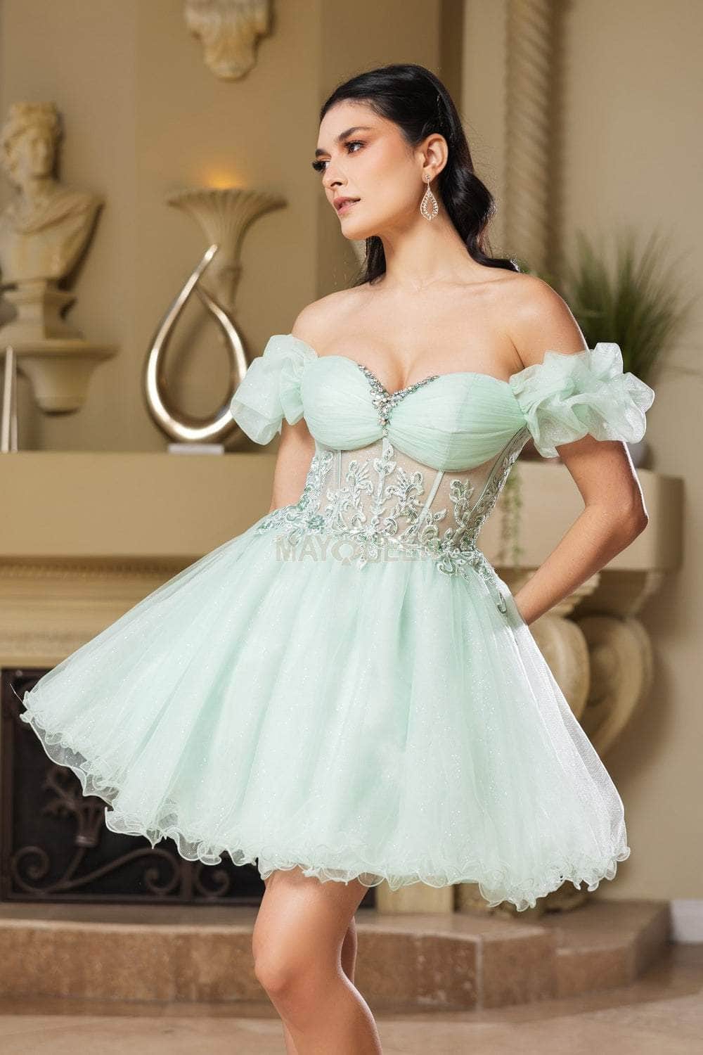 queen party dresses Dancing Queen 1826 Off Shoulder Sweetheart Neck Long Dress