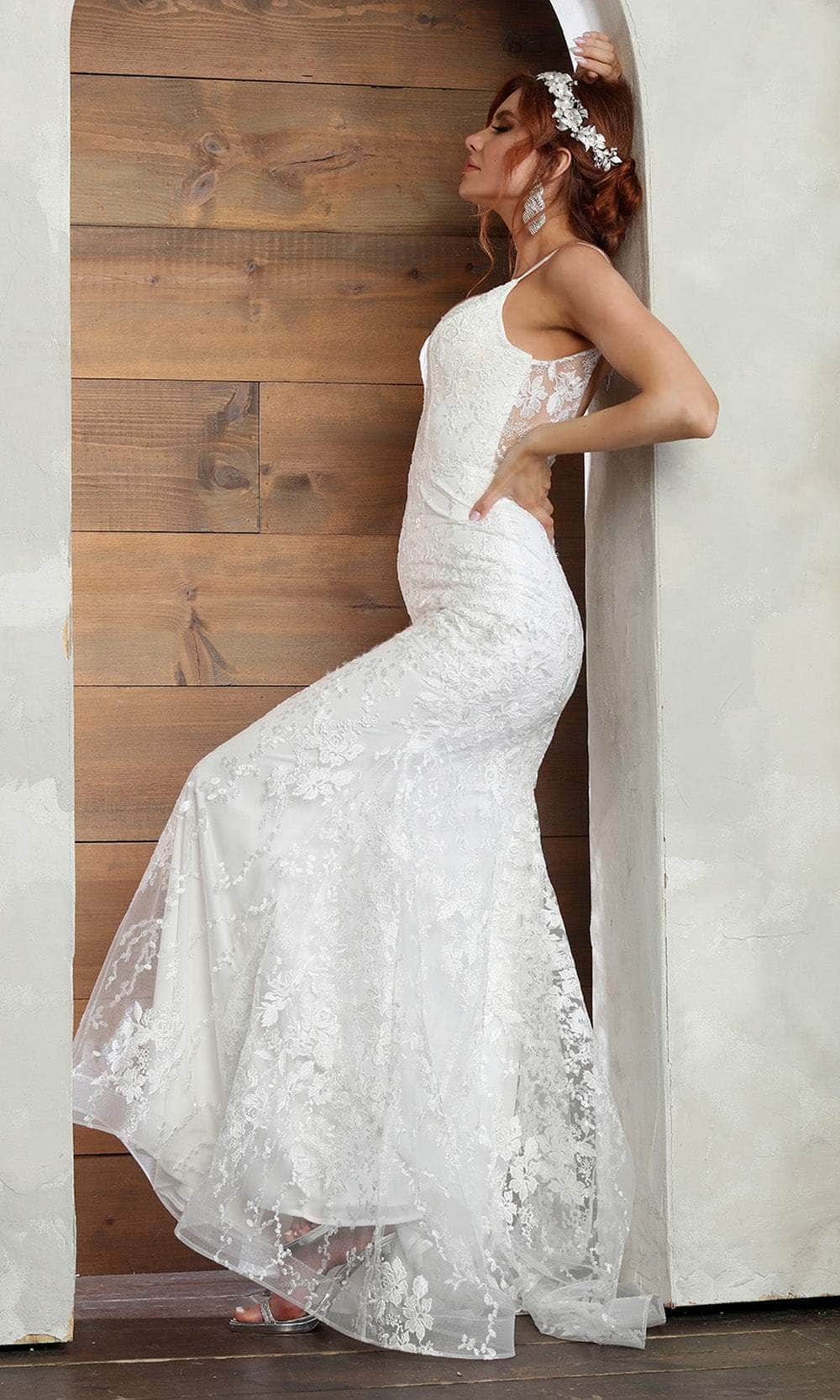 May Queen RQ8048 - Illusion Scoop Back Wedding Gown Wedding Dresses