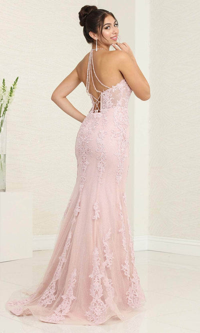 May Queen RQ8054 - Beaded Strappy Back Prom Gown Evening Dresses