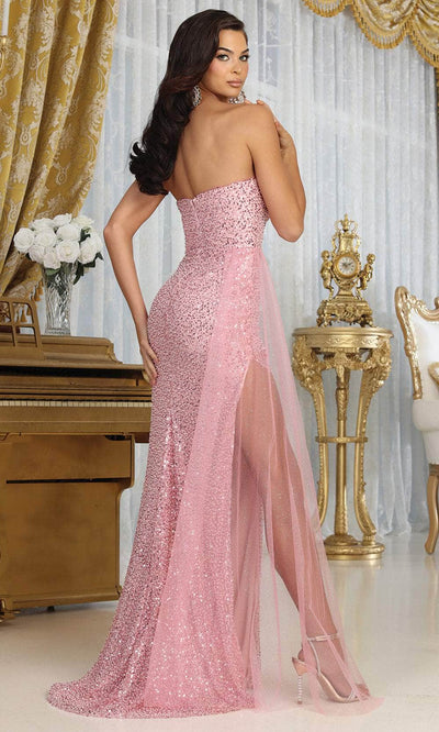 May Queen RQ8068 - Plunging Sheath Prom Gown Prom Dresses